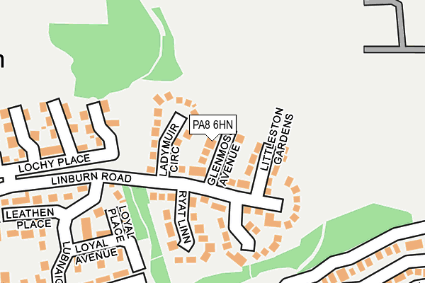 PA8 6HN map - OS OpenMap – Local (Ordnance Survey)