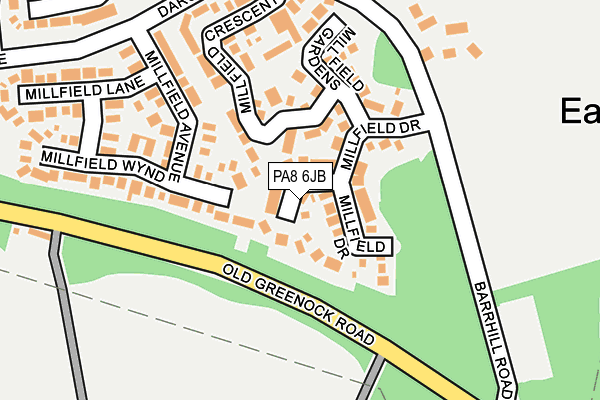 PA8 6JB map - OS OpenMap – Local (Ordnance Survey)