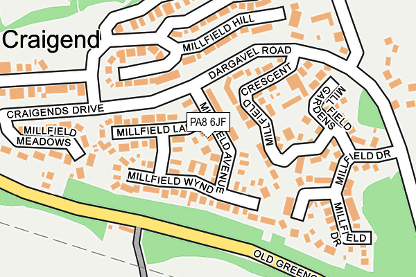 PA8 6JF map - OS OpenMap – Local (Ordnance Survey)