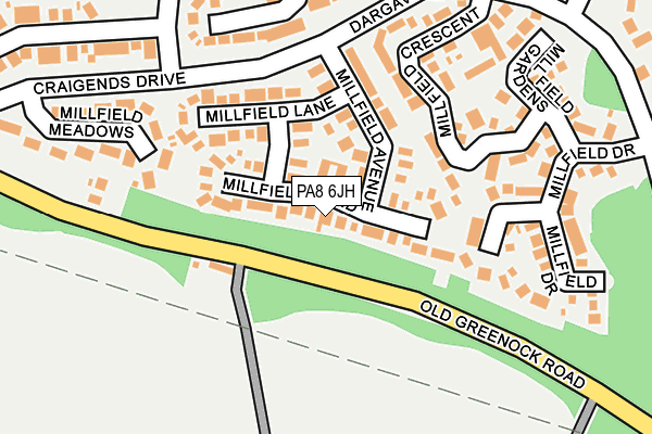 PA8 6JH map - OS OpenMap – Local (Ordnance Survey)