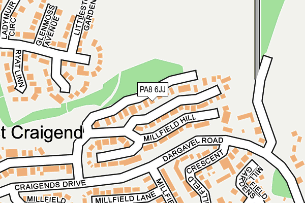 PA8 6JJ map - OS OpenMap – Local (Ordnance Survey)