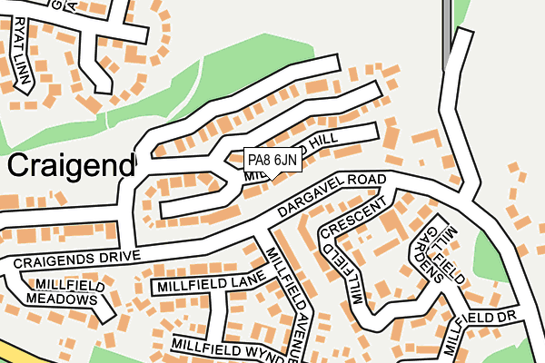 PA8 6JN map - OS OpenMap – Local (Ordnance Survey)