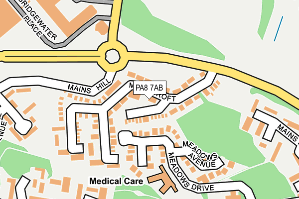 PA8 7AB map - OS OpenMap – Local (Ordnance Survey)