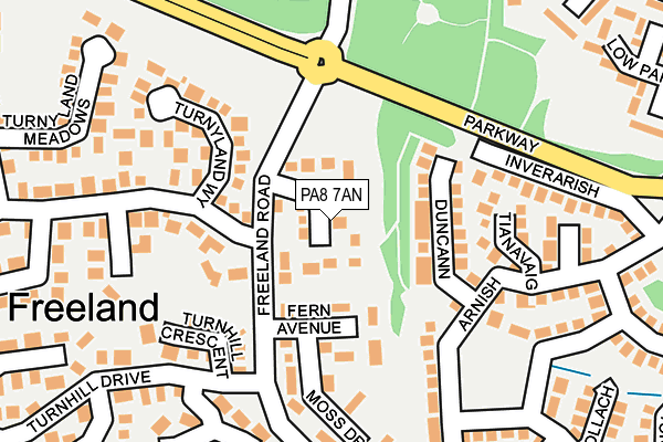 PA8 7AN map - OS OpenMap – Local (Ordnance Survey)