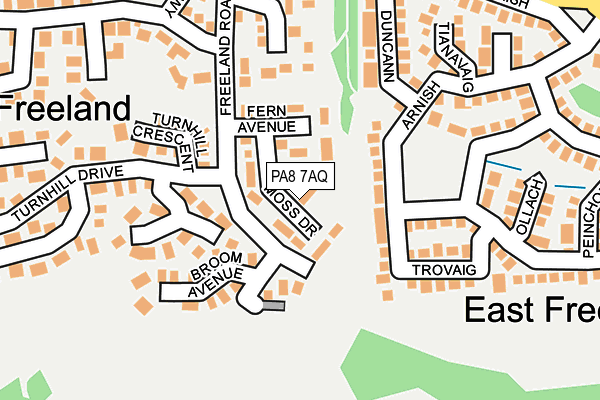 PA8 7AQ map - OS OpenMap – Local (Ordnance Survey)