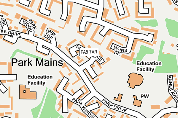 PA8 7AR map - OS OpenMap – Local (Ordnance Survey)