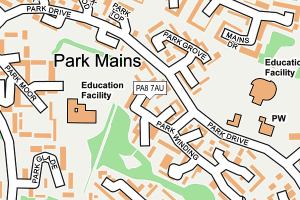 PA8 7AU map - OS OpenMap – Local (Ordnance Survey)