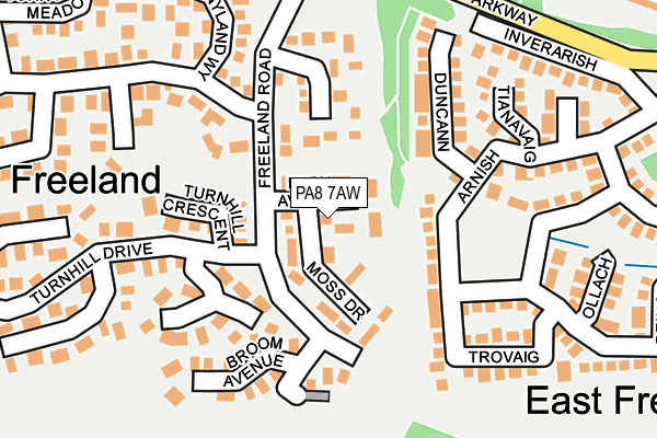 PA8 7AW map - OS OpenMap – Local (Ordnance Survey)