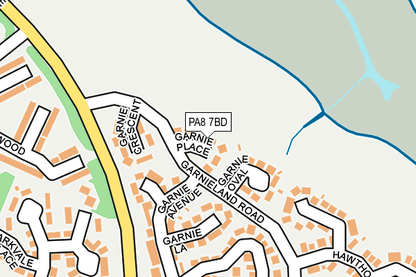 PA8 7BD map - OS OpenMap – Local (Ordnance Survey)
