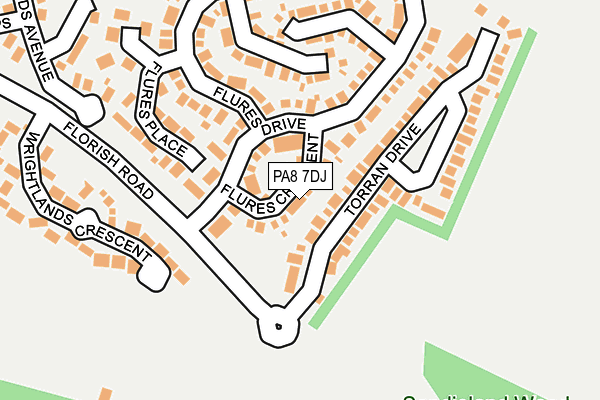 PA8 7DJ map - OS OpenMap – Local (Ordnance Survey)