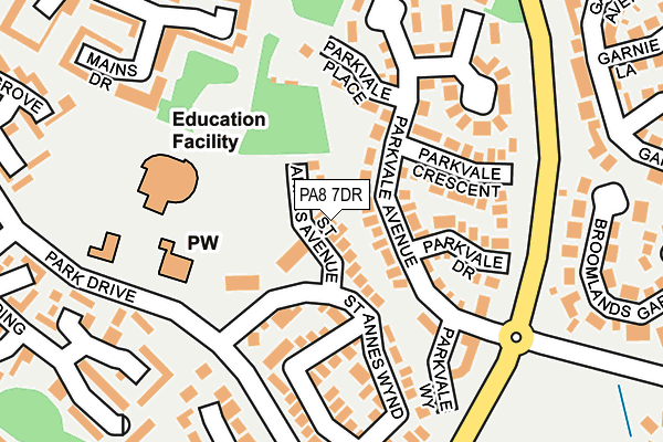 PA8 7DR map - OS OpenMap – Local (Ordnance Survey)