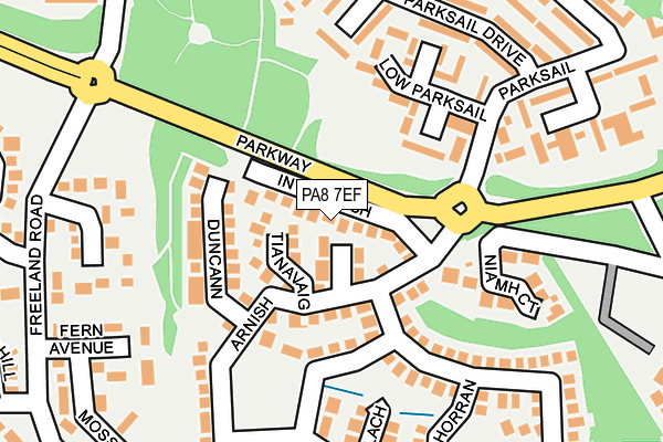 PA8 7EF map - OS OpenMap – Local (Ordnance Survey)