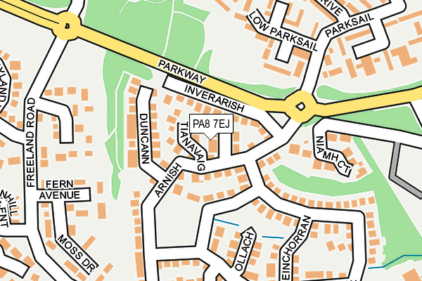 PA8 7EJ map - OS OpenMap – Local (Ordnance Survey)