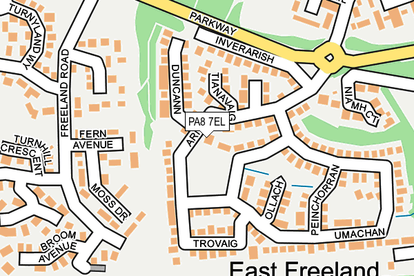 PA8 7EL map - OS OpenMap – Local (Ordnance Survey)