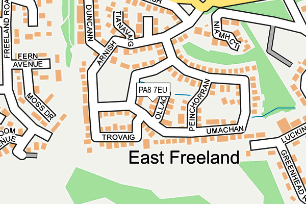 PA8 7EU map - OS OpenMap – Local (Ordnance Survey)