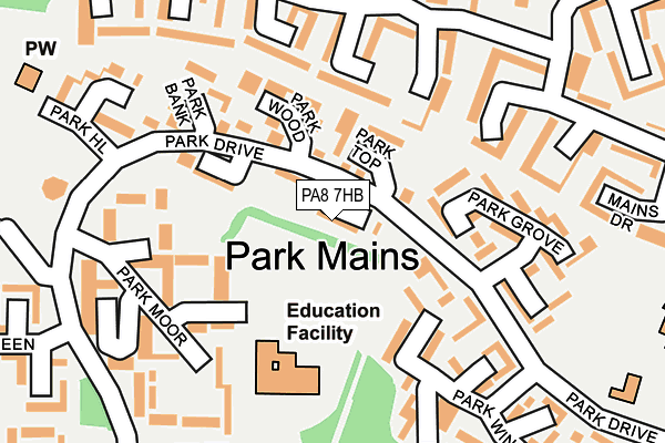 PA8 7HB map - OS OpenMap – Local (Ordnance Survey)