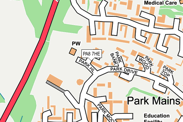 PA8 7HE map - OS OpenMap – Local (Ordnance Survey)