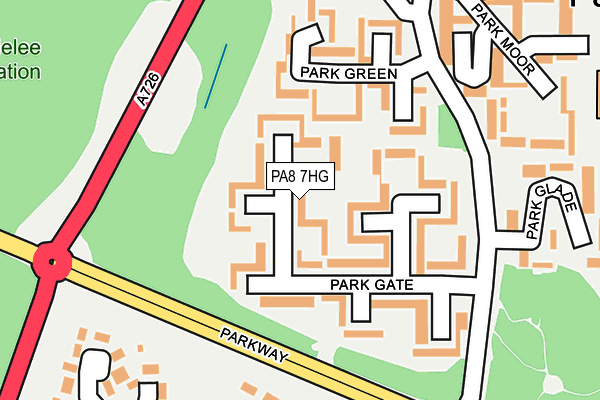 PA8 7HG map - OS OpenMap – Local (Ordnance Survey)