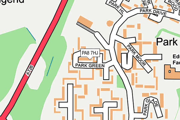 PA8 7HJ map - OS OpenMap – Local (Ordnance Survey)