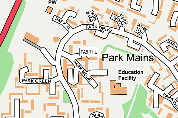 PA8 7HL map - OS OpenMap – Local (Ordnance Survey)