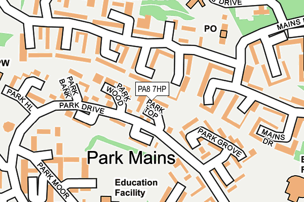 PA8 7HP map - OS OpenMap – Local (Ordnance Survey)
