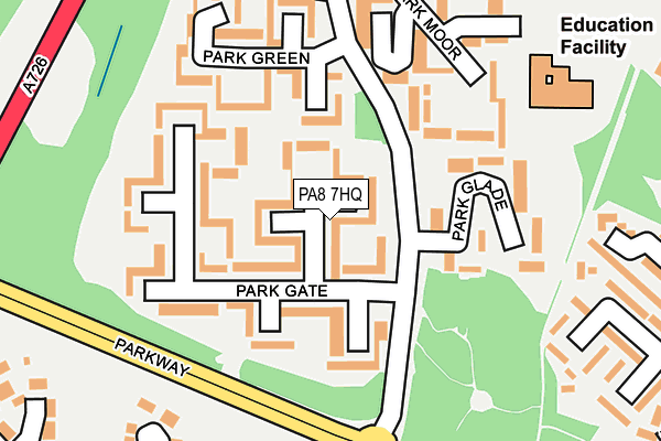 PA8 7HQ map - OS OpenMap – Local (Ordnance Survey)