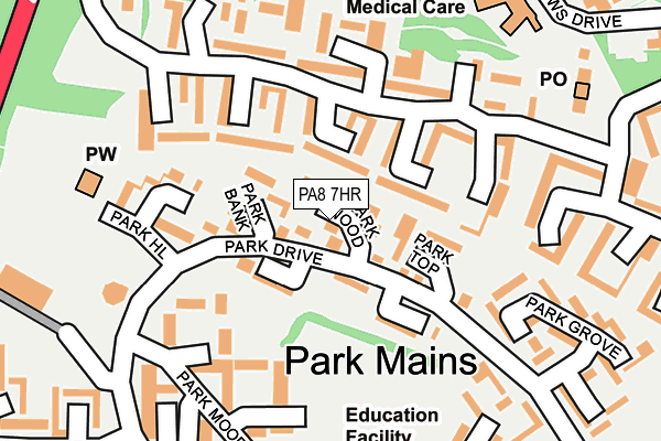 PA8 7HR map - OS OpenMap – Local (Ordnance Survey)