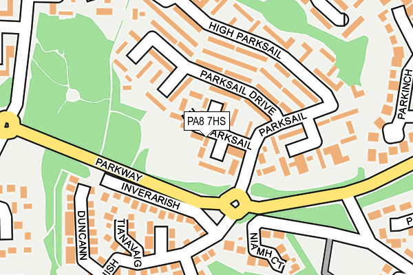 PA8 7HS map - OS OpenMap – Local (Ordnance Survey)