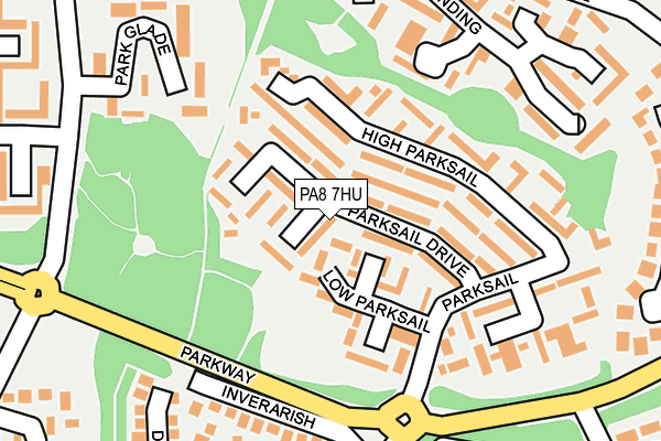 PA8 7HU map - OS OpenMap – Local (Ordnance Survey)