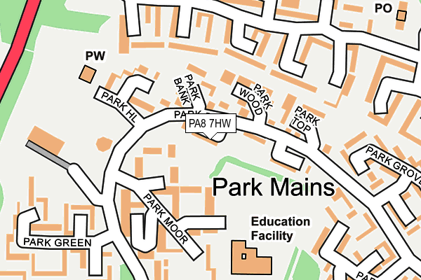 PA8 7HW map - OS OpenMap – Local (Ordnance Survey)