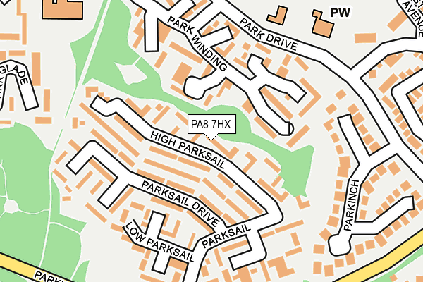 PA8 7HX map - OS OpenMap – Local (Ordnance Survey)