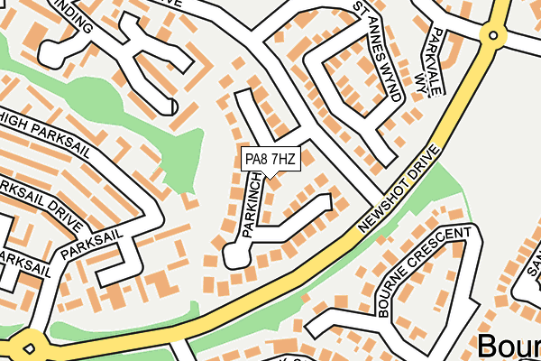 PA8 7HZ map - OS OpenMap – Local (Ordnance Survey)