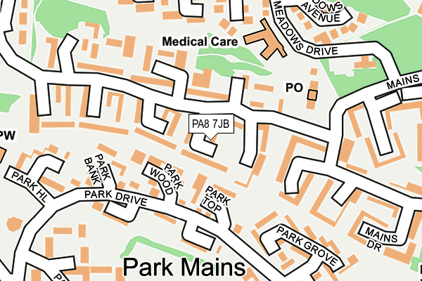 PA8 7JB map - OS OpenMap – Local (Ordnance Survey)