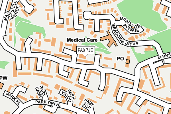 PA8 7JE map - OS OpenMap – Local (Ordnance Survey)
