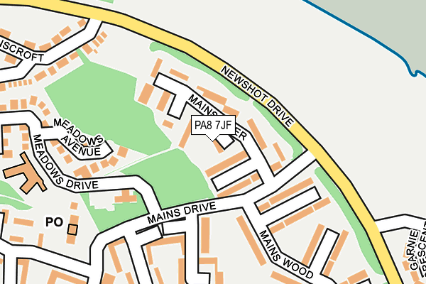 PA8 7JF map - OS OpenMap – Local (Ordnance Survey)