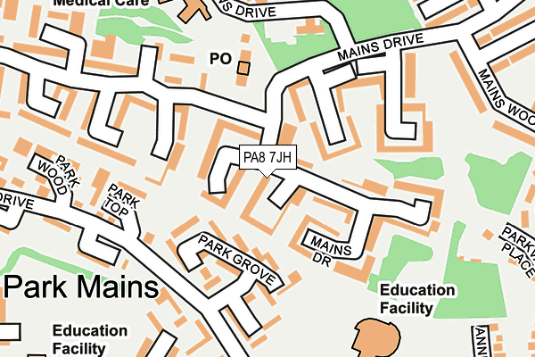 PA8 7JH map - OS OpenMap – Local (Ordnance Survey)