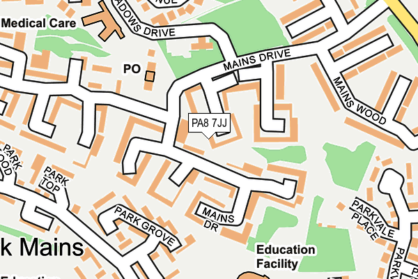 PA8 7JJ map - OS OpenMap – Local (Ordnance Survey)