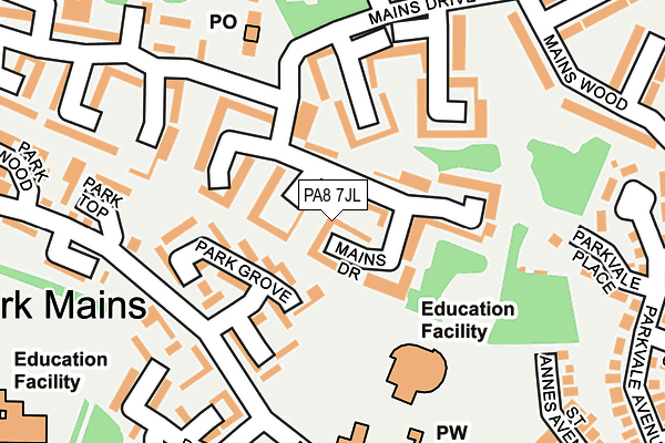 PA8 7JL map - OS OpenMap – Local (Ordnance Survey)
