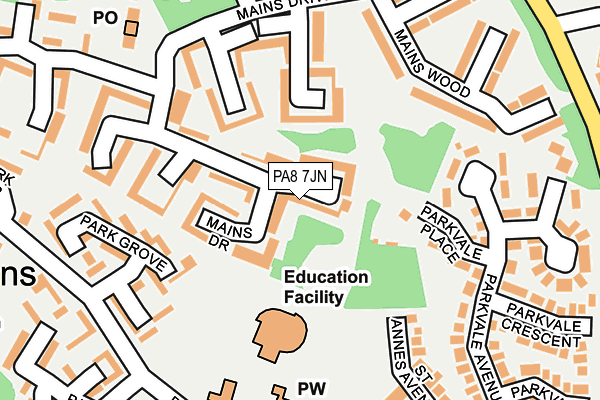 PA8 7JN map - OS OpenMap – Local (Ordnance Survey)