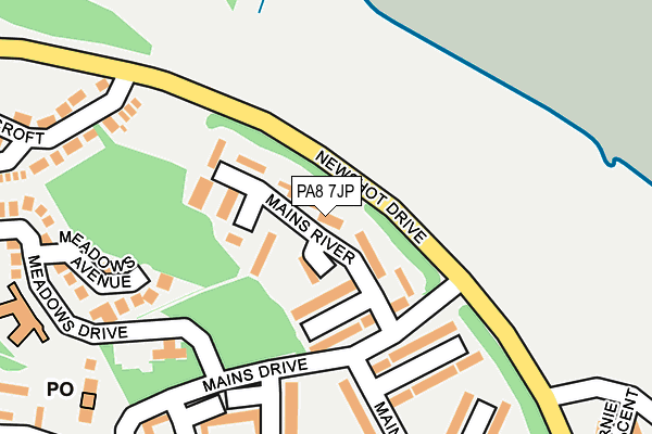 PA8 7JP map - OS OpenMap – Local (Ordnance Survey)