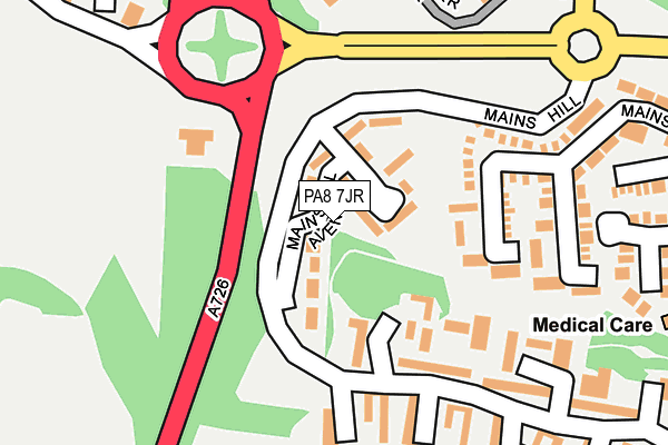 PA8 7JR map - OS OpenMap – Local (Ordnance Survey)