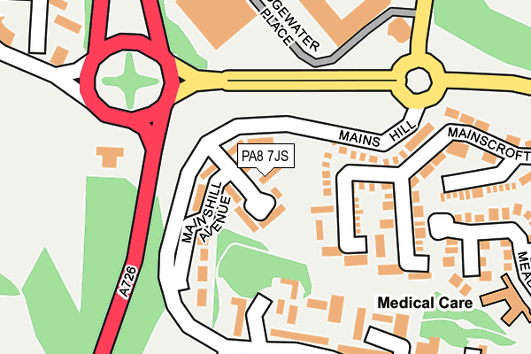 PA8 7JS map - OS OpenMap – Local (Ordnance Survey)