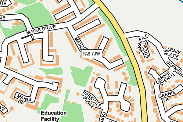PA8 7JW map - OS OpenMap – Local (Ordnance Survey)