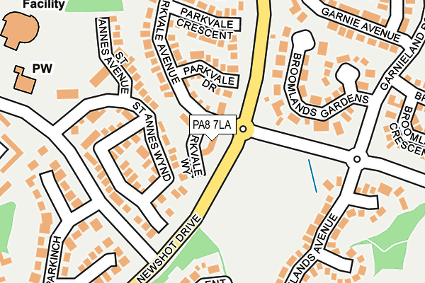 PA8 7LA map - OS OpenMap – Local (Ordnance Survey)
