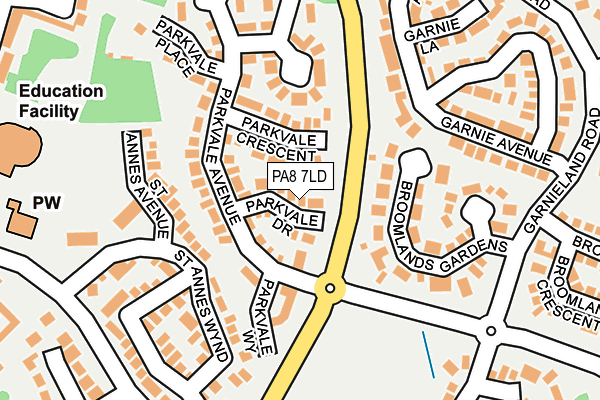 PA8 7LD map - OS OpenMap – Local (Ordnance Survey)