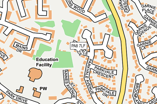 PA8 7LF map - OS OpenMap – Local (Ordnance Survey)