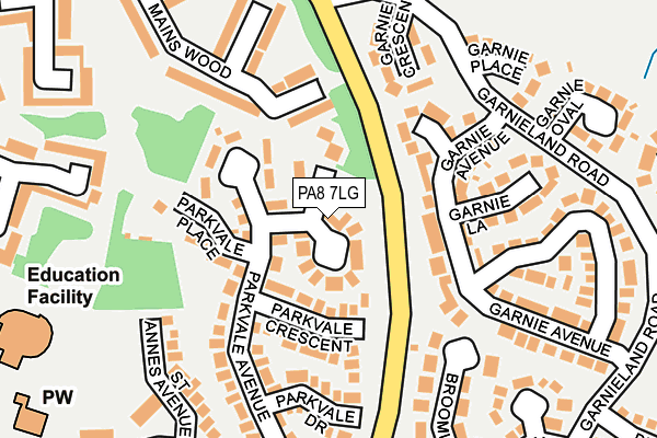 PA8 7LG map - OS OpenMap – Local (Ordnance Survey)