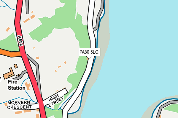 PA80 5LQ map - OS OpenMap – Local (Ordnance Survey)