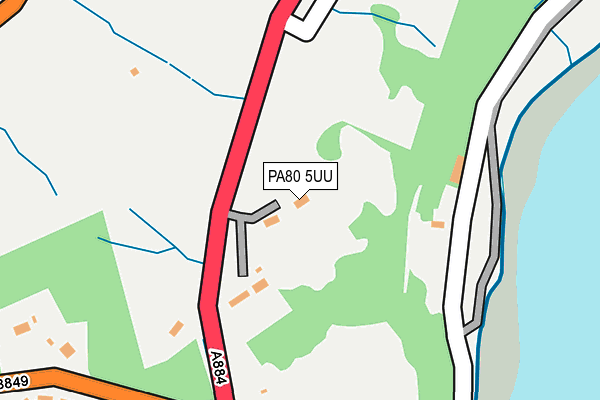 PA80 5UU map - OS OpenMap – Local (Ordnance Survey)