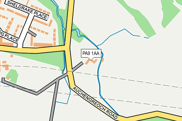 PA9 1AA map - OS OpenMap – Local (Ordnance Survey)